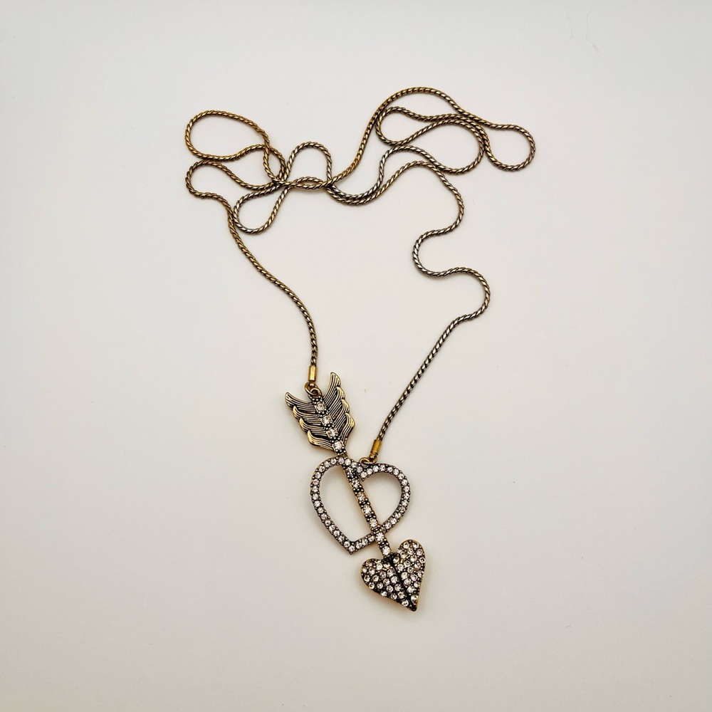 Betsey Johnson Rare “Shot Through The Heart Necklace”